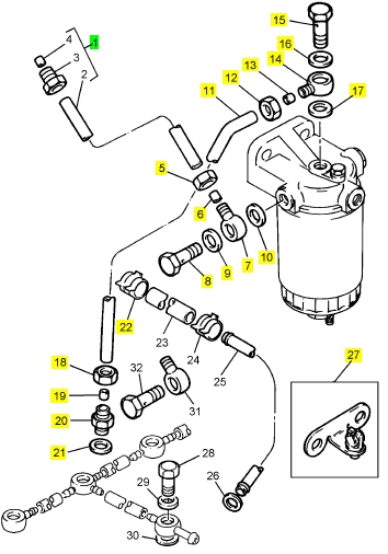 柴油機(jī)柴油發(fā)電機(jī)珀金斯配件K656CF02燃料過(guò)濾器T4.20